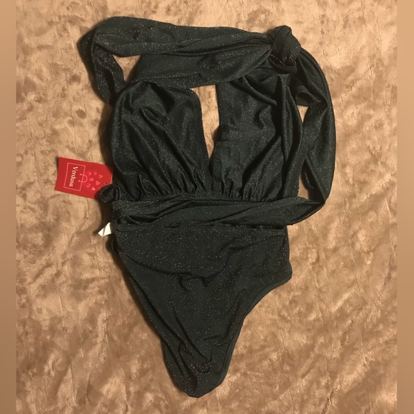 NWT Verdusa V-Neck Self Tie Bodysuit - Picture 5 of 14